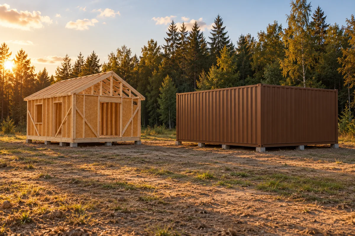Container ou ossature bois : budget d'une autoconstruction
